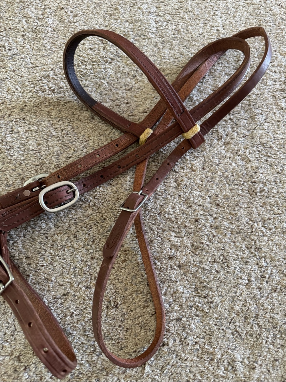 Buckaroo Leather Side Pull Bitless Bridle harness leather NWOT - Picture 7 of 8